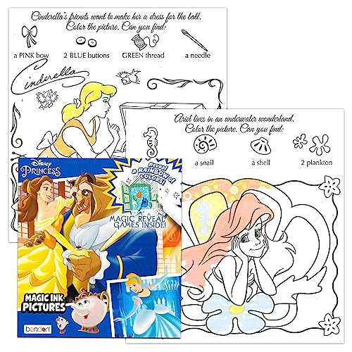 Disney Princess Magic Ink Coloring Book Set for Girls Kids Toddlers
| Disney Princess Magic Ink Bundle with Invisible I