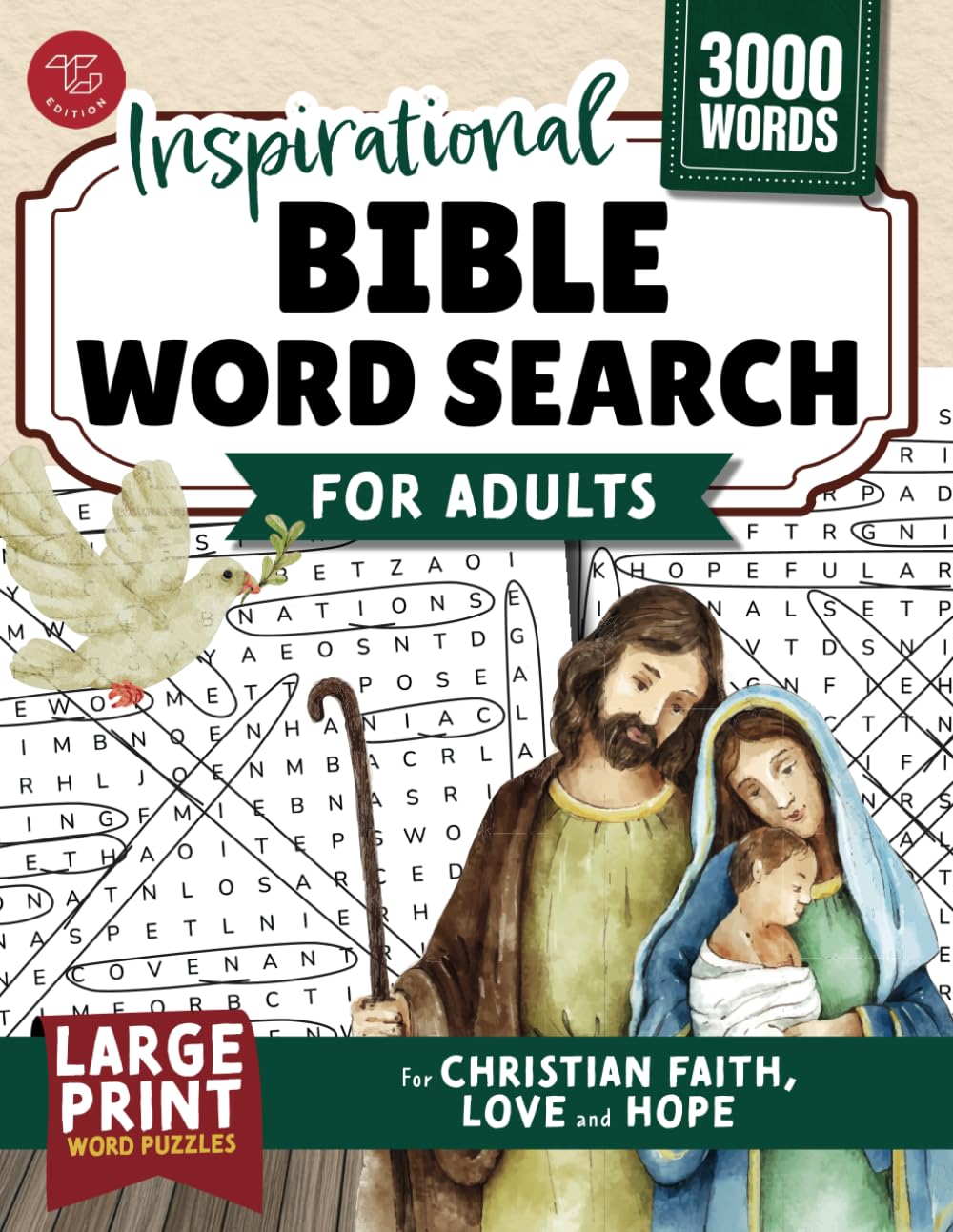 Inspirational Bible Word Search Adult Large Print Christian Faith Love Hope Word Find Books