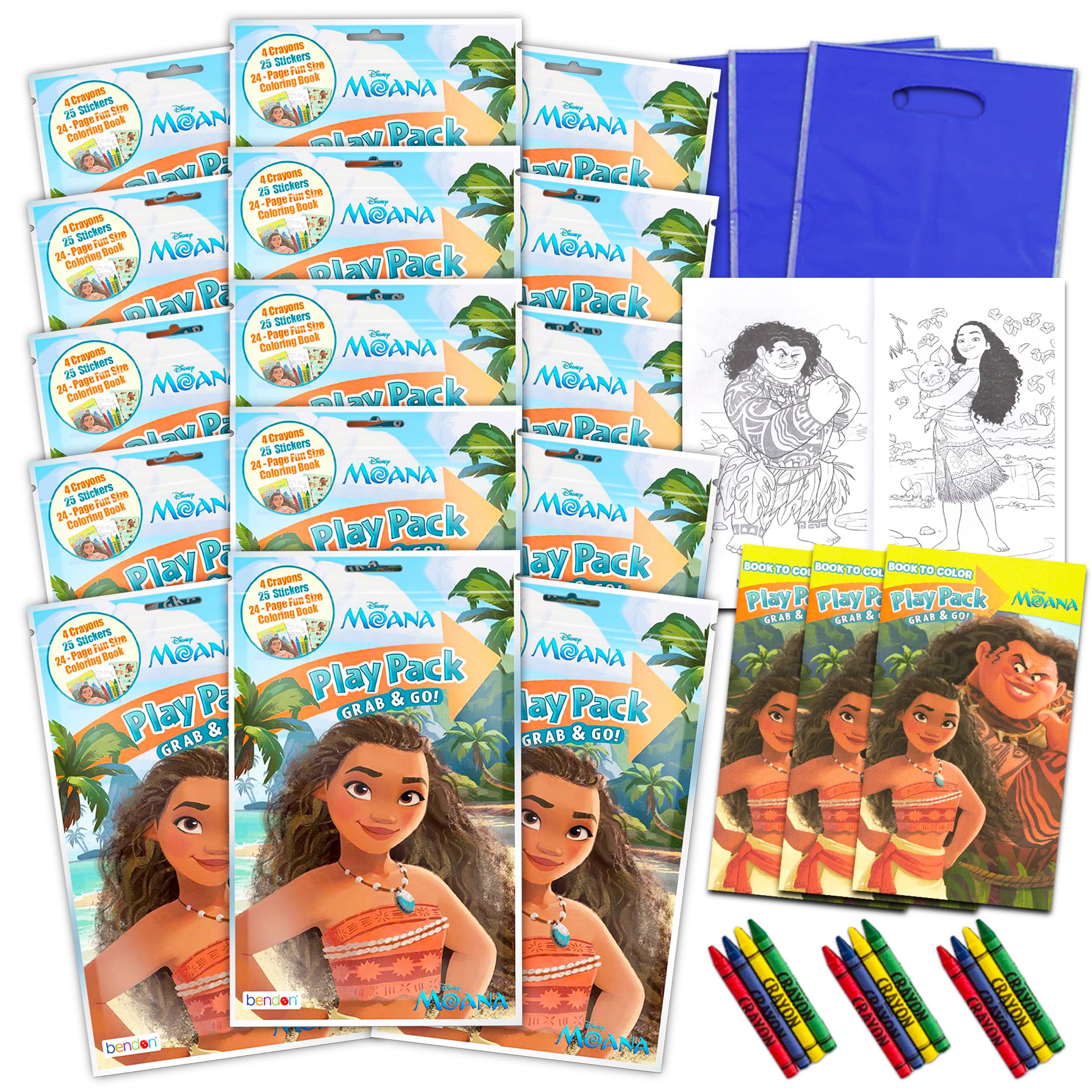 Bendon Publishing Moana Kids Play Packs Bundle - Fun Party Favors
| Bendon Publishing Moana Kids Play Packs - Coloring